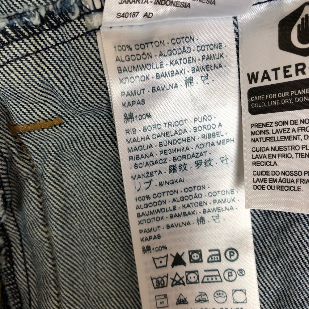 New Levi’s Ribbed Trim Trucker Denim Jacket - Picture 12 of 14